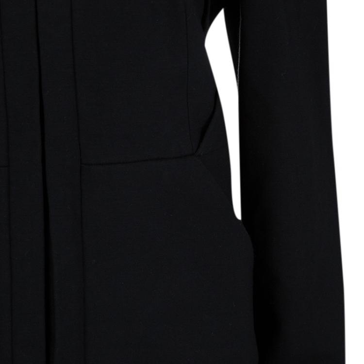 Pre Owned Diane Von Furstenberg Black Knit Zip Front Rover Jacket XL