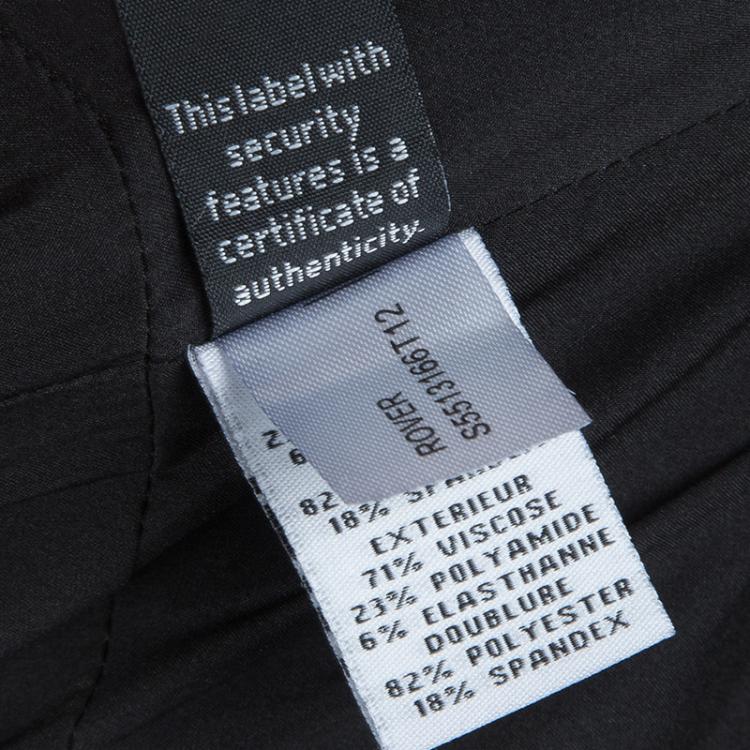 Pre Owned Diane Von Furstenberg Black Knit Zip Front Rover Jacket XL