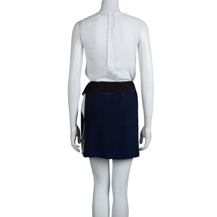 Pre Owned Diane von Furstenberg Colorblock Shizuka Mini Skirt M