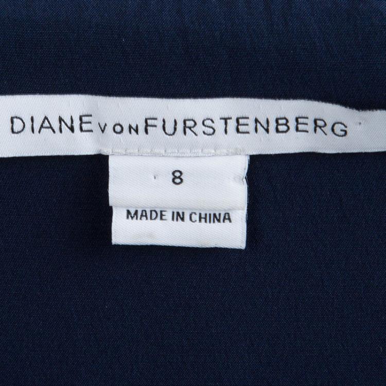 Pre Owned Diane von Furstenberg Colorblock Shizuka Mini Skirt M