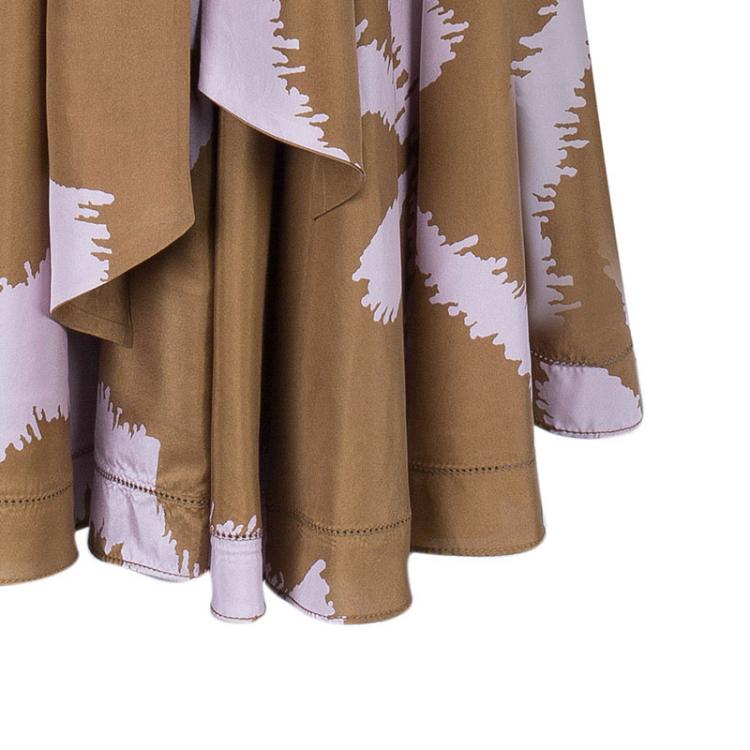 Pre Owned Diane Von Furstenberg Naro Printed Dress S