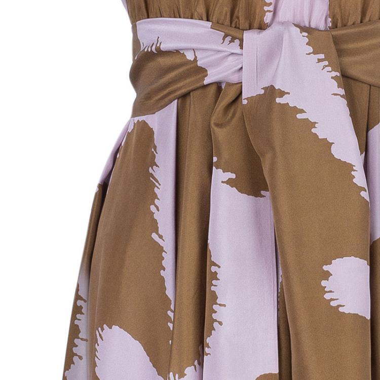 Pre Owned Diane Von Furstenberg Naro Printed Dress S