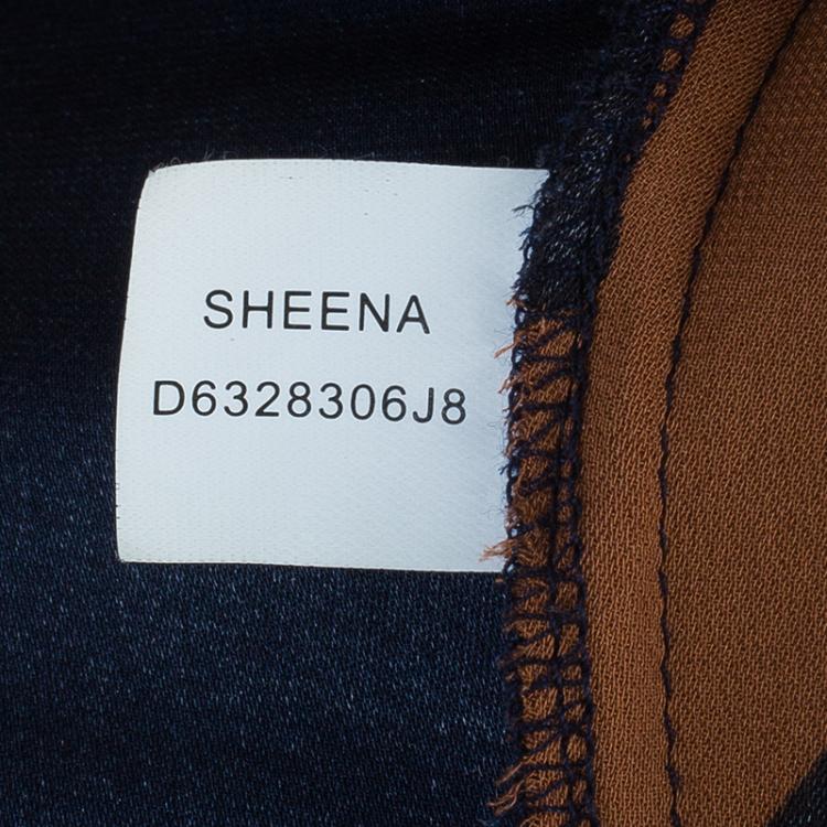 Pre Owned Diane Von Furstenberg Sheena Multicolor Silk Shirt Dress L