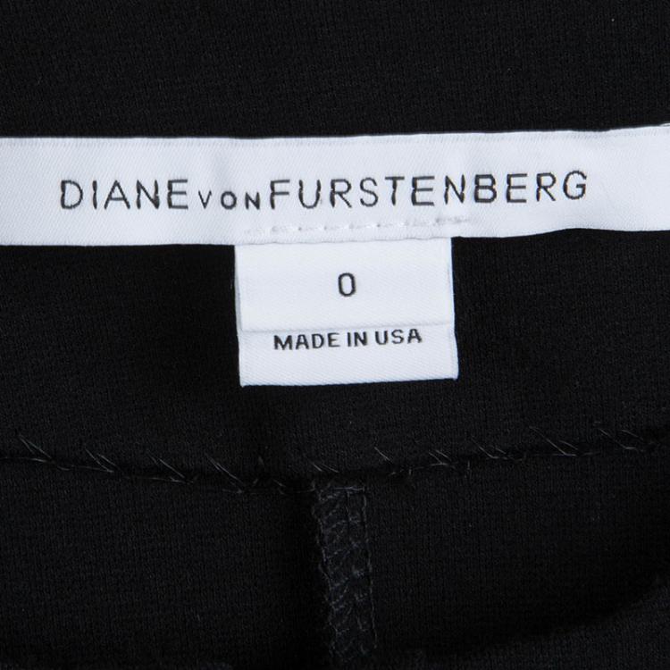 مملوكة مسبقًا Diane von Furstenberg Black Knit Saturn Sheath Dress XS