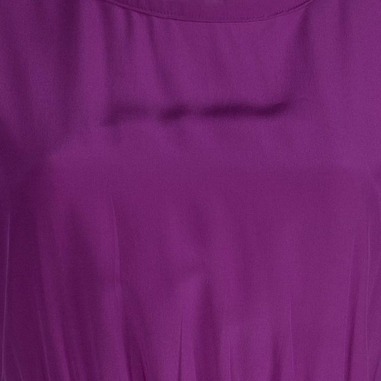 Pre Owned Diane Von Furstenberg Pink Silk Short Sleeve Eryn Dress S