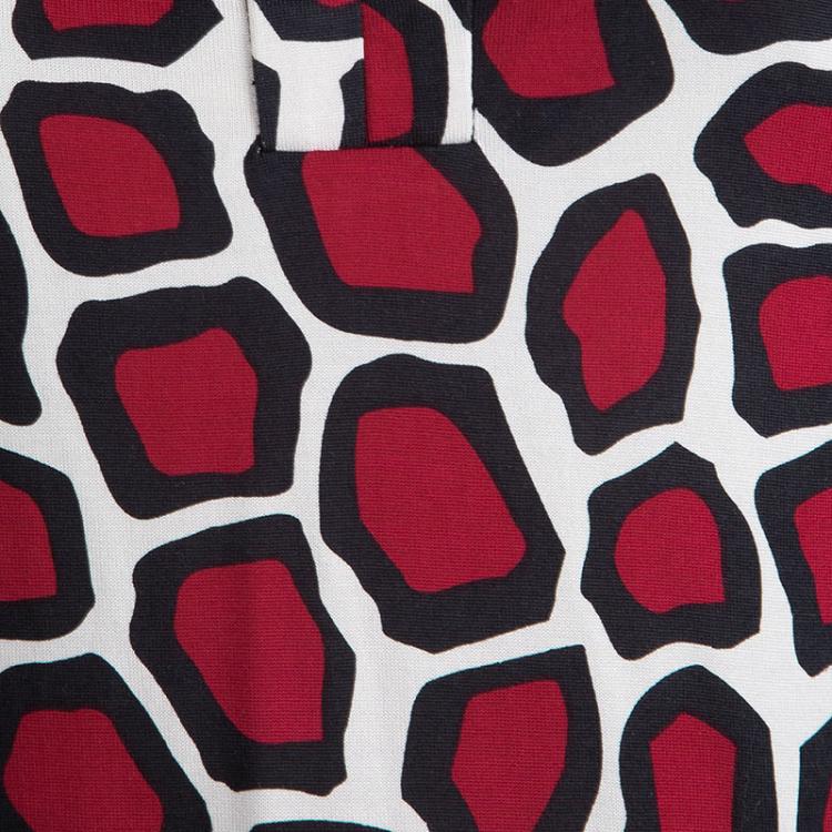 مملوكة مسبقًا Diane Von Furstenberg Stone Leopard Print Silk Jersey Reina Dress S