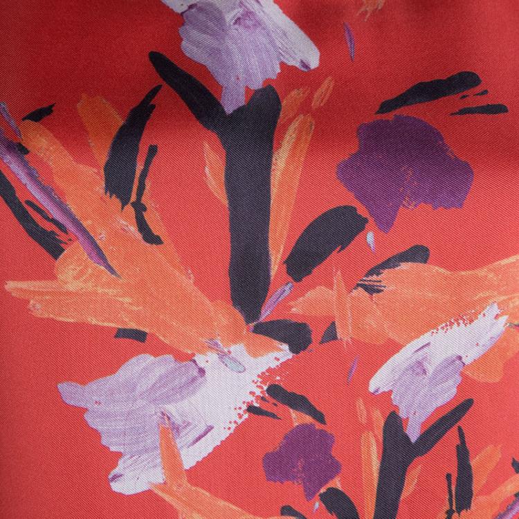 Pre Owned Diane Von Furstenberg Multicolor Silk Print Dayle Top XS