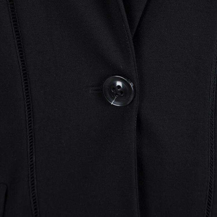 مملوكة مسبقًا Diane Von Furstenberg Black Knit Jica Jacket XL