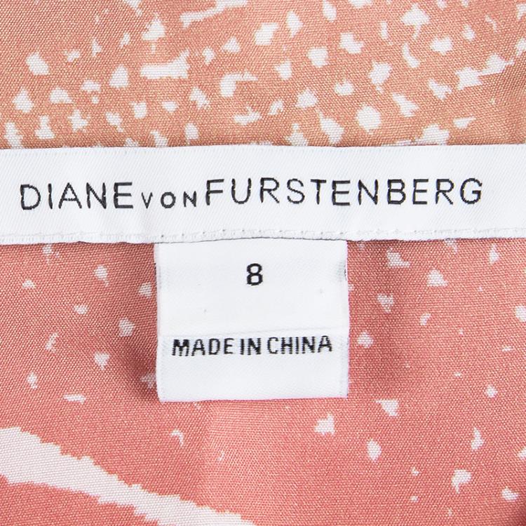 مملوكة مسبقًا Diane Von Furstenberg Multicolor Printed Silk Gilmore Habotai Shirt M
