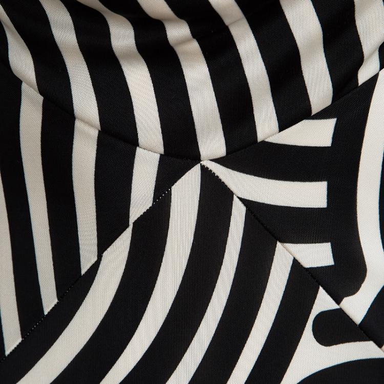 مملوكة مسبقًا Diane Von Furstenberg Monochrome Rainbow Room Talon Maxi Dress M