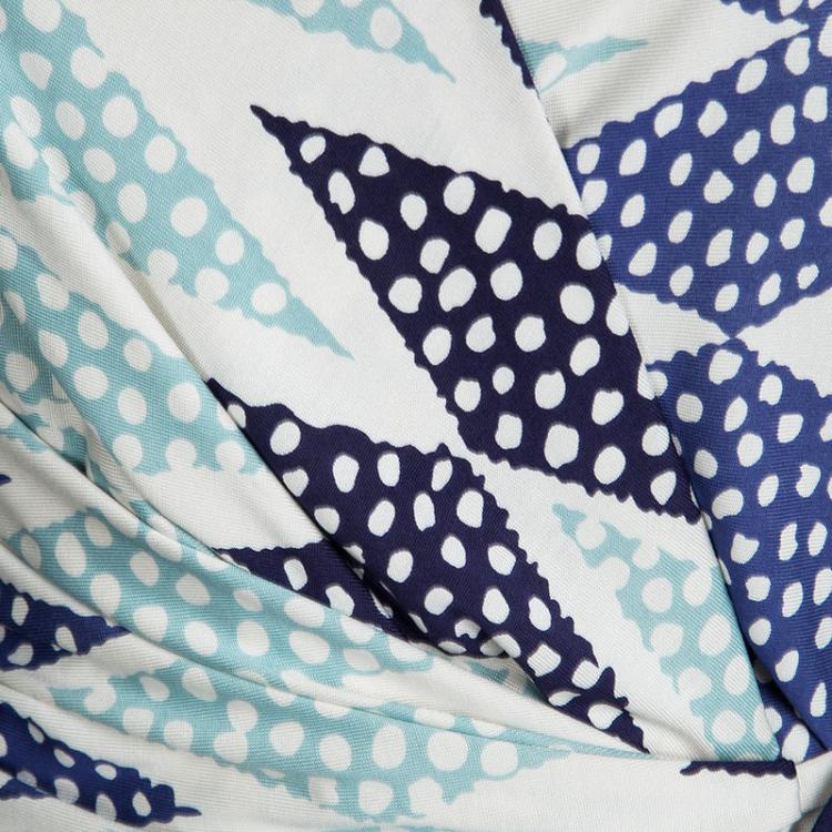 Pre Owned Diane Von Furstenberg Ornamentalist Diamonds Print Evrin Wrap Dress M