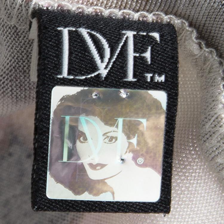 مملوكة مسبقًا Diane Von Furstenberg Printed Silk Jersey Lindsey Mini Wrap Dress S
