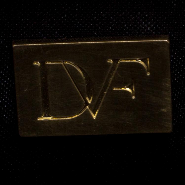 Pre Owned Diane Von Furstenberg Red Ostrich Embossed Leather Long Lytton Clutch