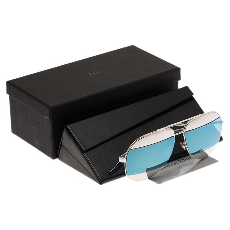 Pre Owned Dior Silver Split 1 Aviator Sunglasses