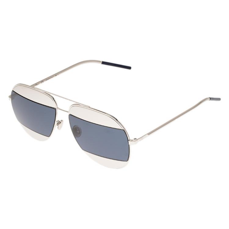 Pre Owned Dior Silver Split 1 Aviator Sunglasses