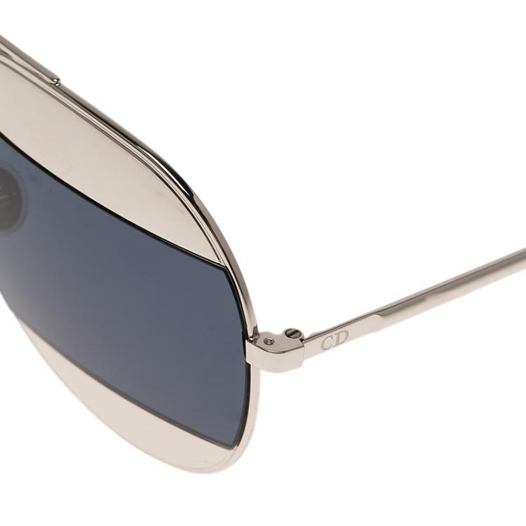Pre Owned Dior Silver Split 1 Aviator Sunglasses