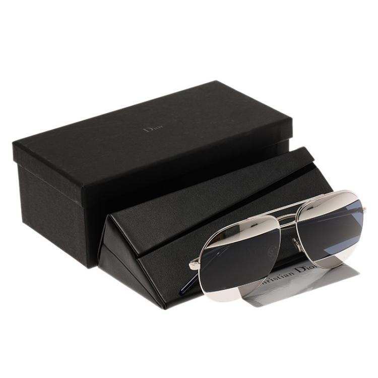 Pre Owned Dior Silver Split 1 Aviator Sunglasses