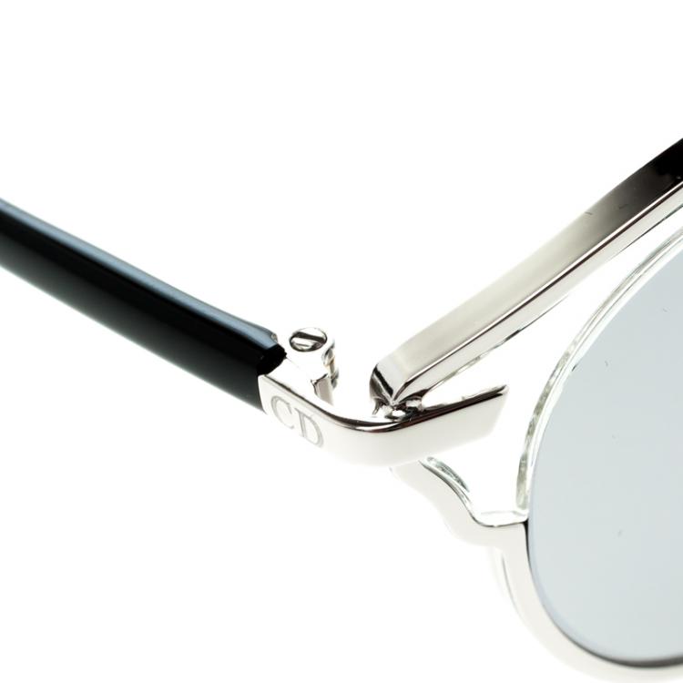 Pre Owned Dior Black APPDC So Real Metal Round Sunglasses