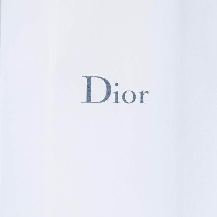 Pre Owned         Dior Cream Lurex Embroidered Silk Skirt S