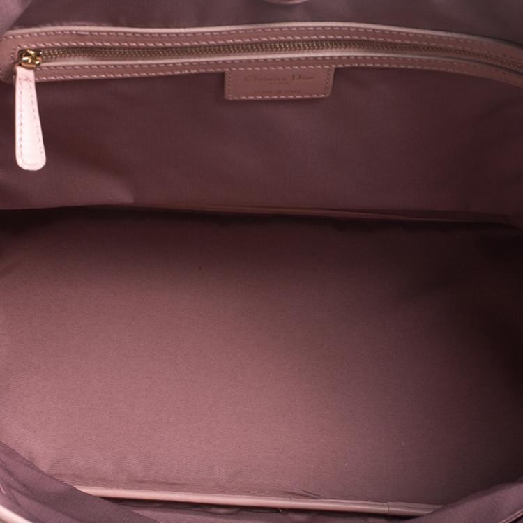 Pre Owned Dior Pink Coated Canvas Medium Panarea Shopper Tote