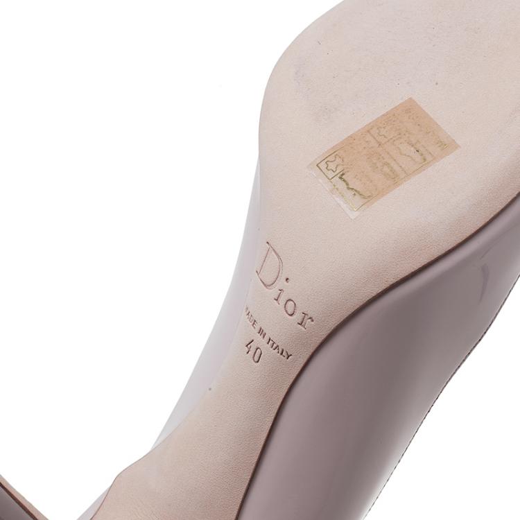 Pre Owned Dior Nude Patent Leather Pumps Size 40