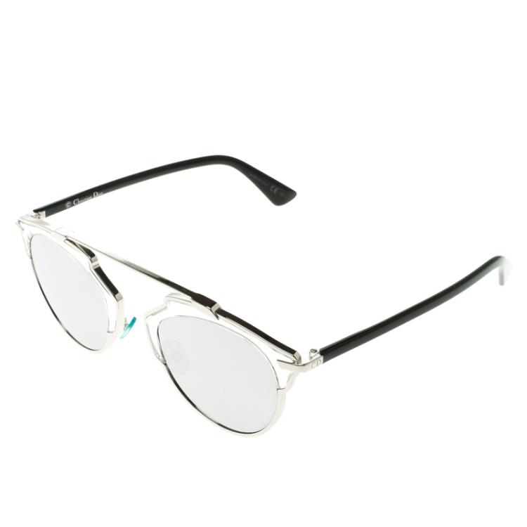 Pre Owned Dior Silver APPDC So Real Round Sunglasses