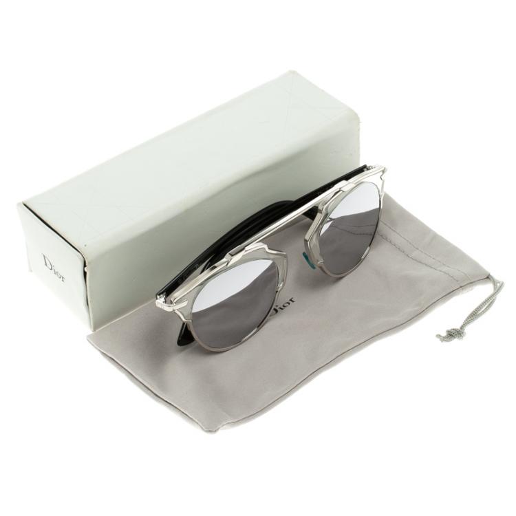 Pre Owned Dior Silver APPDC So Real Round Sunglasses