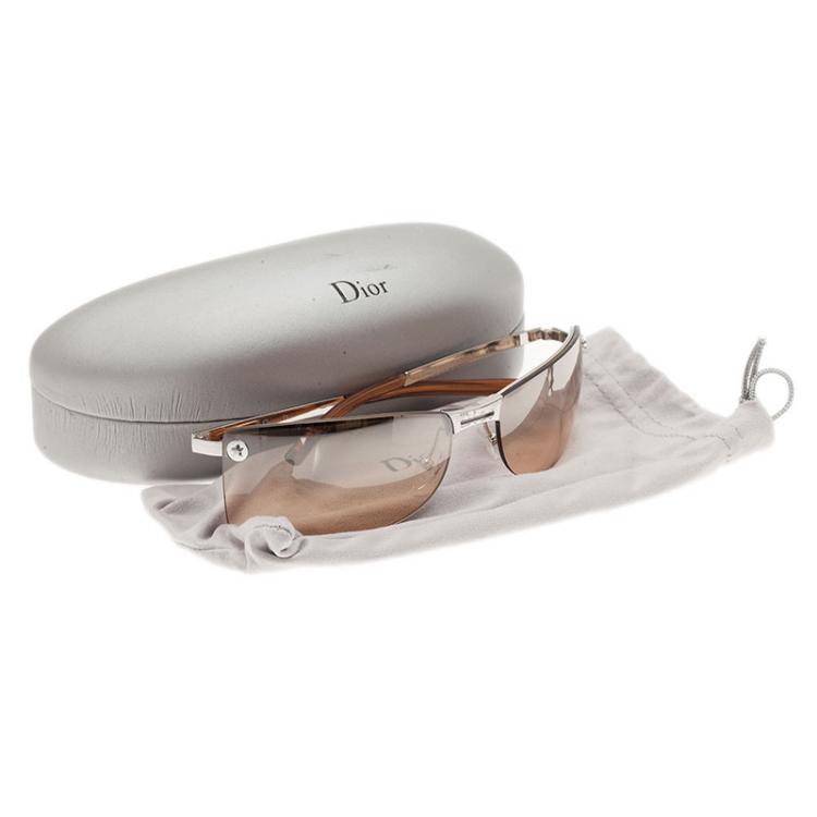 Pre Owned Dior Silver Adiorable 1 Rimless Sunglasses