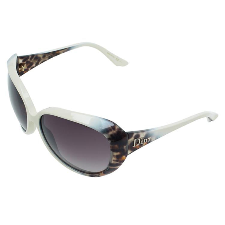 Pre Owned Dior Cream and Leopard Print Panther 1 Sunglasses