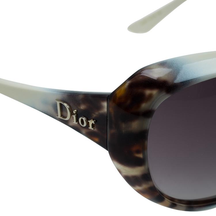 Pre Owned Dior Cream and Leopard Print Panther 1 Sunglasses