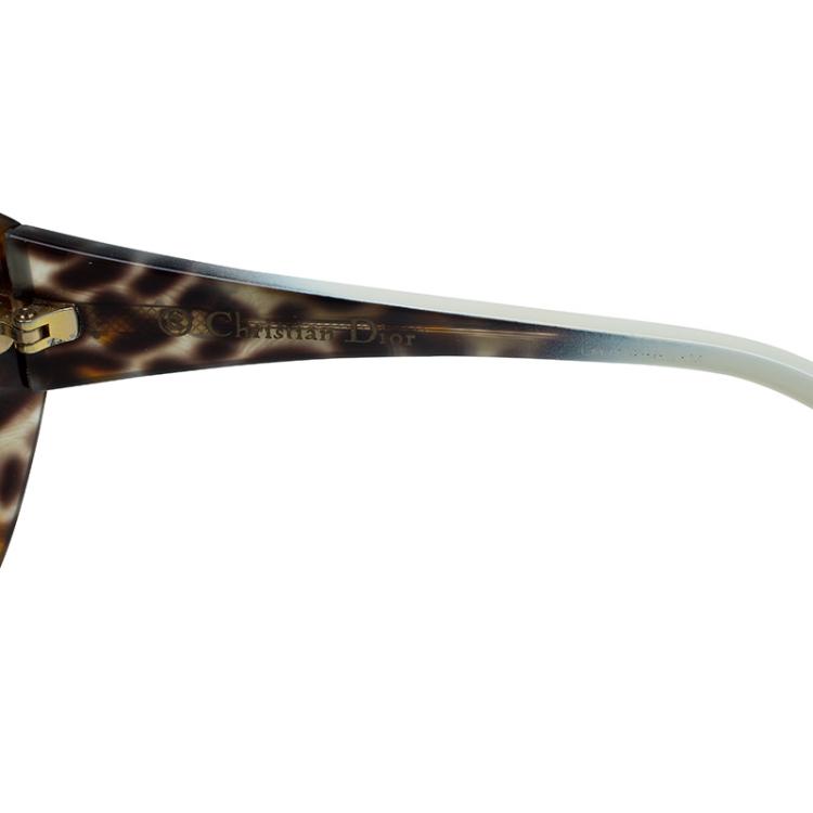 Pre Owned Dior Cream and Leopard Print Panther 1 Sunglasses