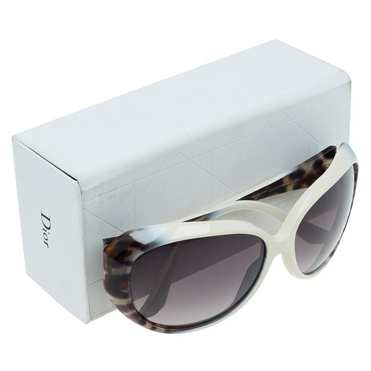 Pre Owned Dior Cream and Leopard Print Panther 1 Sunglasses