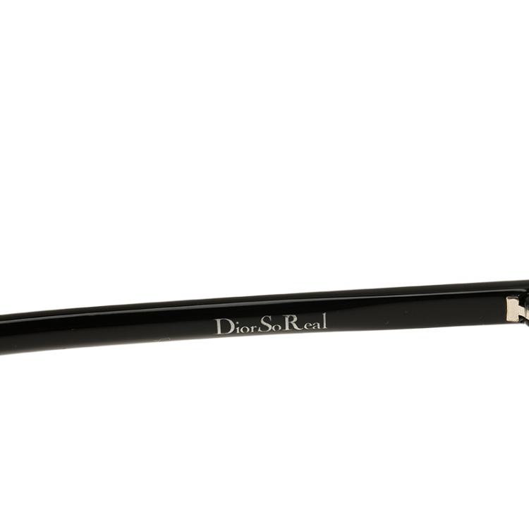 Pre Owned Dior Black So Real Round Aviator Sunglasses