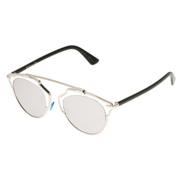 Pre Owned Dior Silver So Real Round Sunglasses