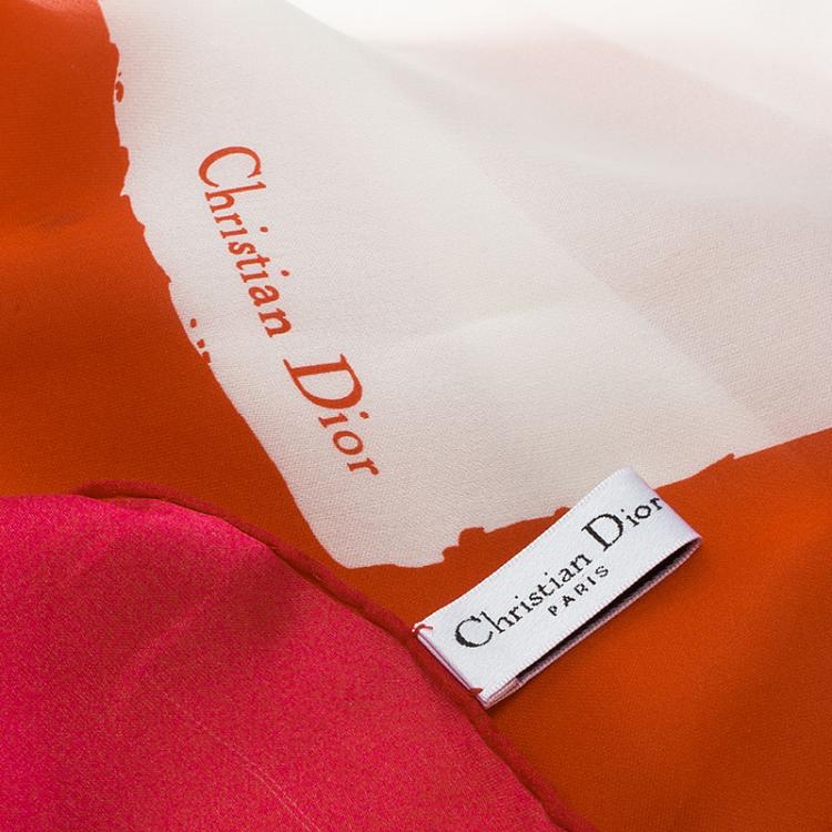 Pre Owned Dior Multicolor Silk Square Scarf