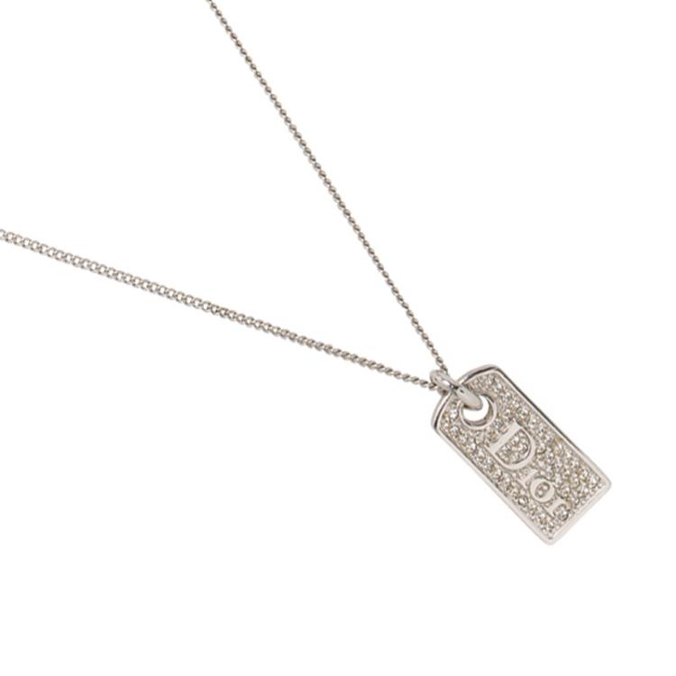 Dior shop tag necklace