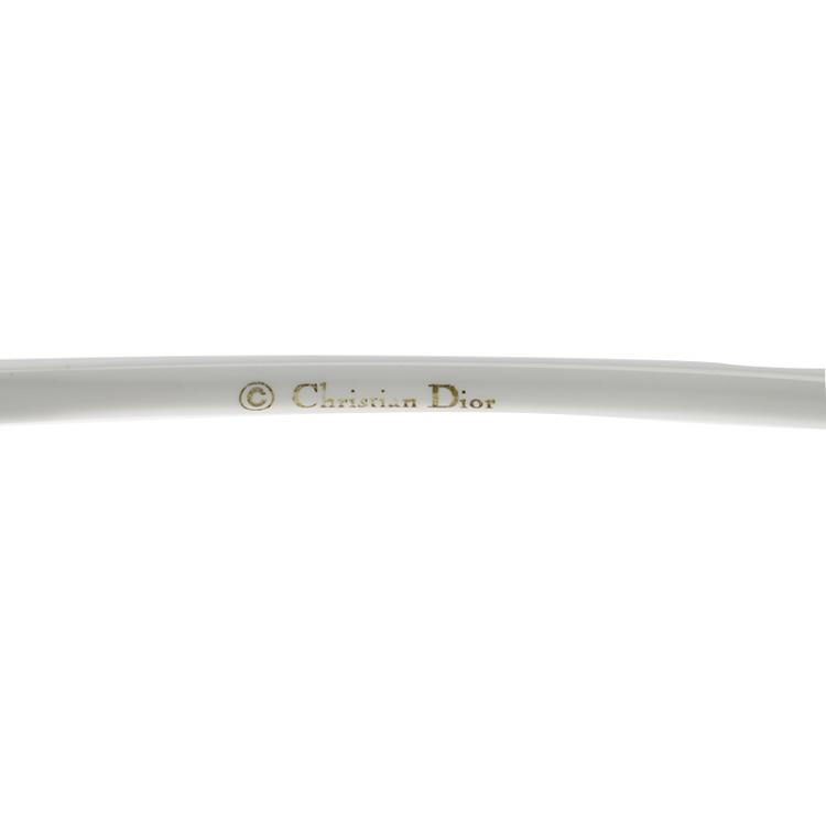 Pre Owned Dior Gold & White Dior Reflected Pantos Sunglasses
