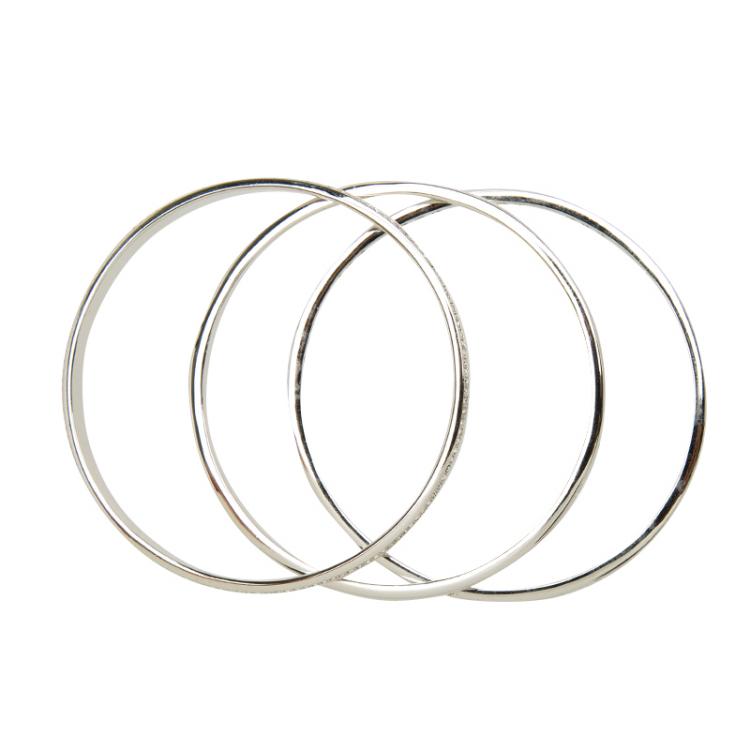 Pre Owned Dior Crystals Silver Tone Bangle Bracelet Set