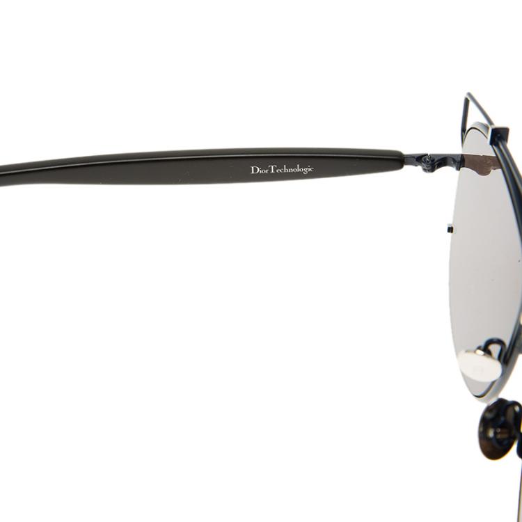 Pre Owned Dior Blue Technologic PQUA4 Cut Out Aviator Sunglasses
