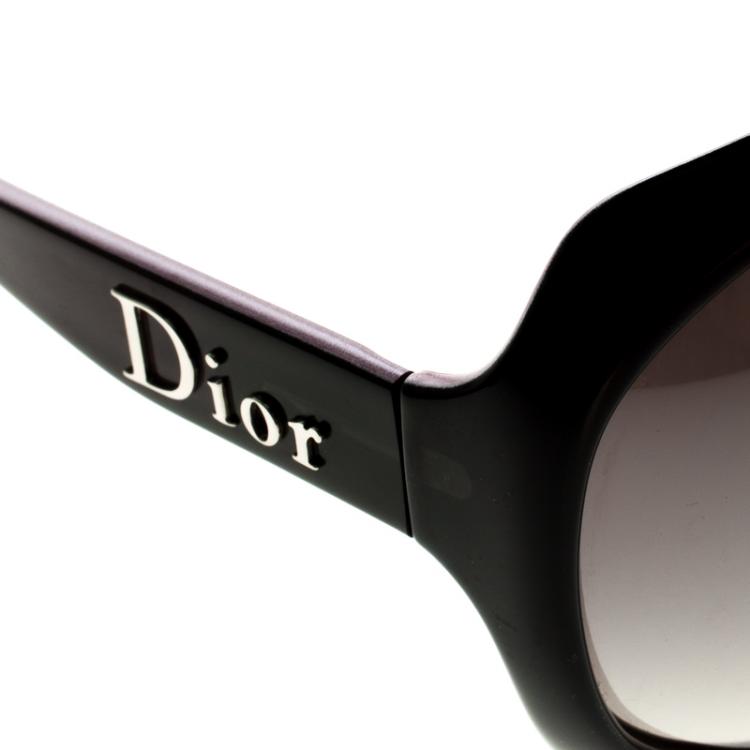 Pre Owned Dior Black/Purple PY31Z Glossy 1 Oversized Sunglasses