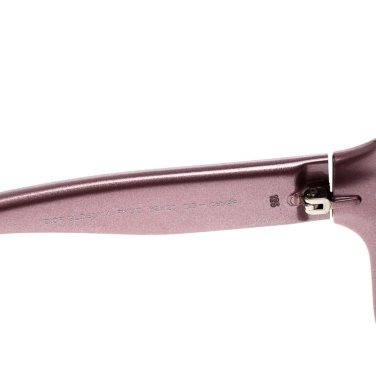 Pre Owned Dior Black/Purple PY31Z Glossy 1 Oversized Sunglasses