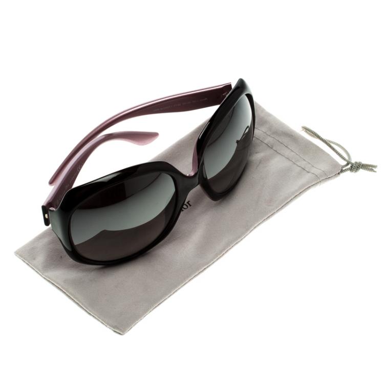 Pre Owned Dior Black/Purple PY31Z Glossy 1 Oversized Sunglasses