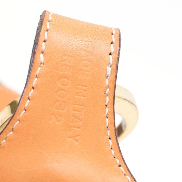 Pre Owned Dior Green Canvas and Brown Leather CD Buckle Adjustable Belt