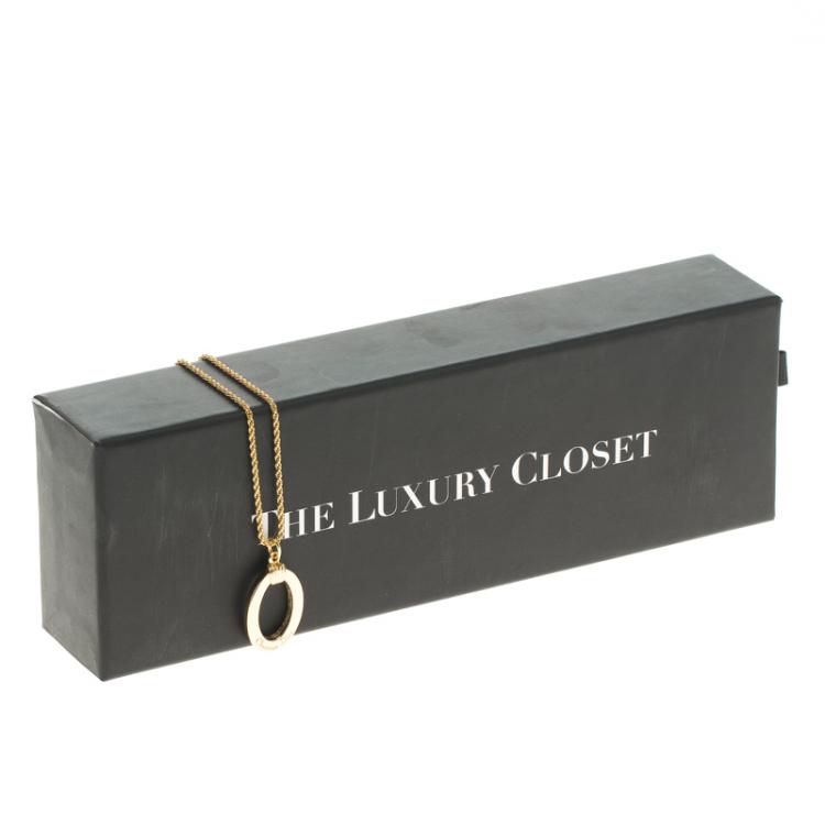 Pre Owned Dior "O" Charm Gold Tone Necklace