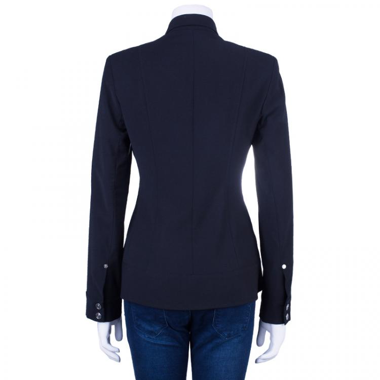Pre Owned Dior Black Single Breasted Button Up Blazer Jacket M