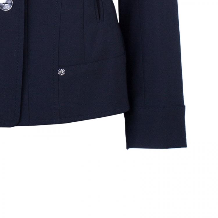 Pre Owned Dior Black Single Breasted Button Up Blazer Jacket M