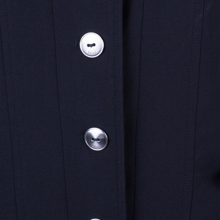 Pre Owned Dior Black Single Breasted Button Up Blazer Jacket M