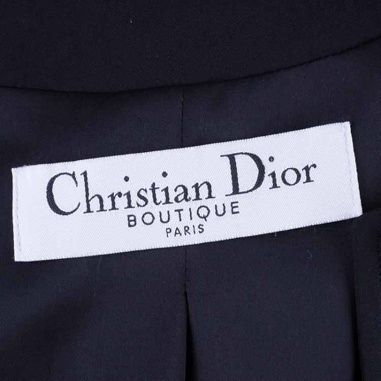 Pre Owned Dior Black Single Breasted Button Up Blazer Jacket M