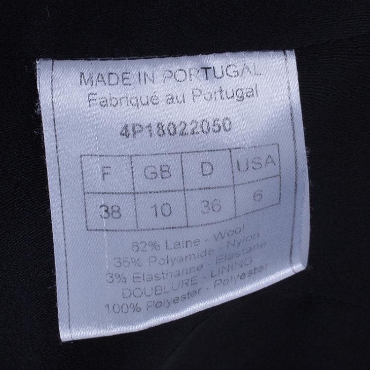 Pre Owned Dior Black Single Breasted Button Up Blazer Jacket M