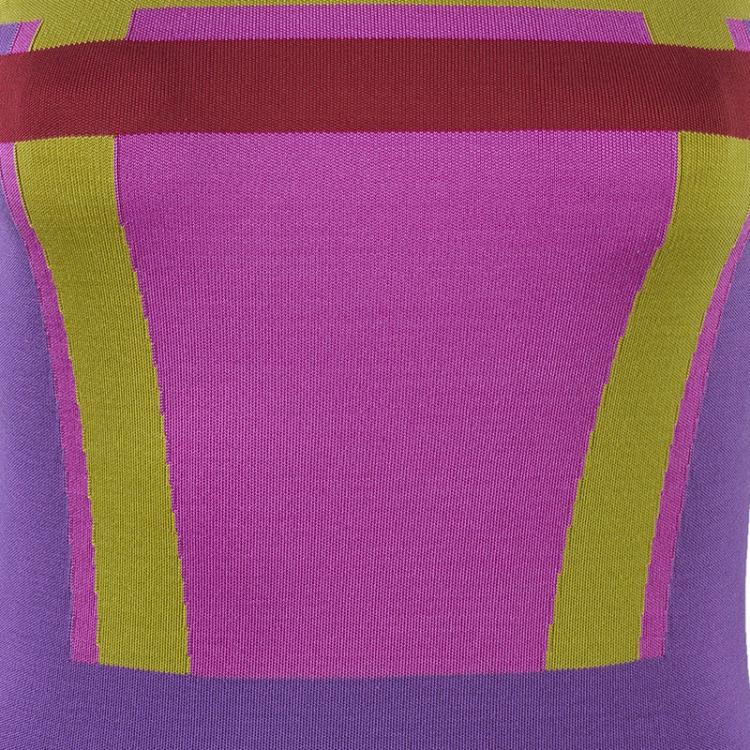 Pre Owned Dior Color Block Maxi Dress S